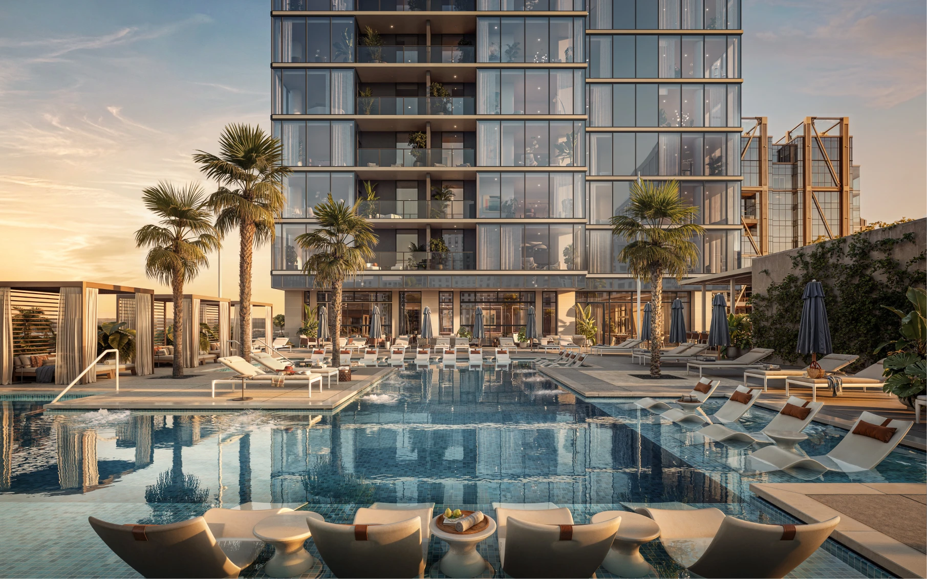 Alina is home to the only resort-style pool in Midtown.